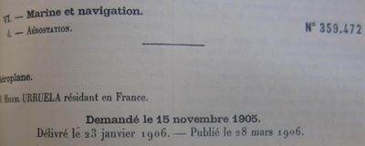 French Patent 359,472, as shown in BOPI